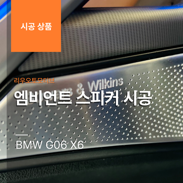 BMW G06 X6 엠비언트 스피커 시공 작업