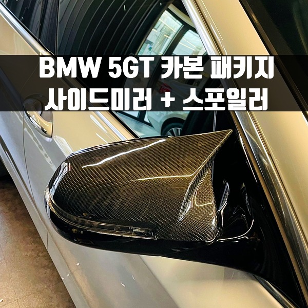 [체크아웃] BMW F07 5시리즈GT 5GT 전용 카본 패키지 (스포일러+사이드미러)