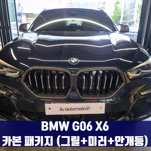 [체크아웃] BMW G06 X6 카본 패키지 (그릴+미러+안개등)