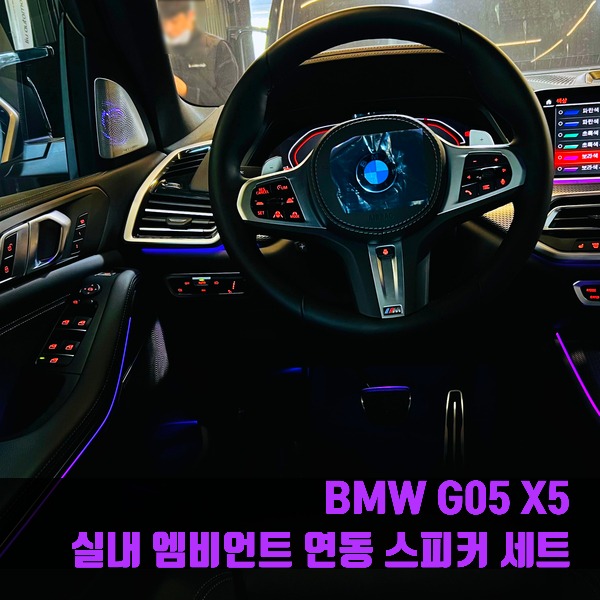 BMW G05 X5 실내 엠비언트 연동 스피커 세트