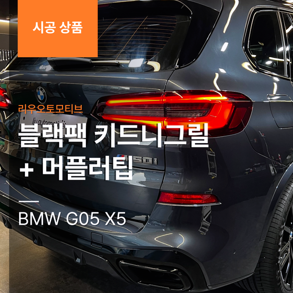 BMW G05 X5 블랙팩 키드니그릴 + 머플러팁